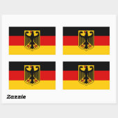Sticker Rectangulaire Qualité du drapeau allemand (Feuille)