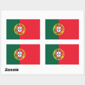 Sticker Rectangulaire Qualité du drapeau portugais (Feuille)