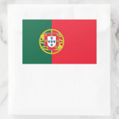 Sticker Rectangulaire Qualité du drapeau portugais (Sac)