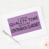 Sticker Rectangulaire Qualité Temps Contrabasse Clarinet Stick Rectangul (Enveloppe)