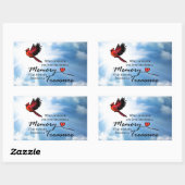 Sticker Rectangulaire Quand quelqu'un que vous aimez, Cardinal (Feuille)