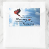 Sticker Rectangulaire Quand quelqu'un que vous aimez, Cardinal (Sac)