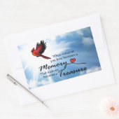 Sticker Rectangulaire Quand quelqu'un que vous aimez, Cardinal (Enveloppe)