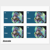 Sticker Rectangulaire Quand Reindeer vole (Feuille)