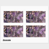 Sticker Rectangulaire quartz mauve, pierre de taille en granit mauve (Feuille)