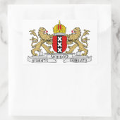 Sticker Rectangulaire QUATRE Armoiries d'Amsterdam (Sac)