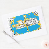 Sticker Rectangulaire Quatre coins Quatre États (Enveloppe)