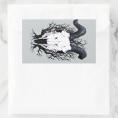 Sticker Rectangulaire Quatre crânes de saisons : Froid d'hiver (Sac)