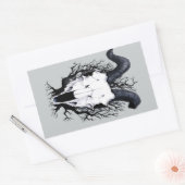 Sticker Rectangulaire Quatre crânes de saisons : Froid d'hiver (Enveloppe)