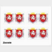 Sticker Rectangulaire QUATRE DOUBLE Emblème de Crimée (Feuille)