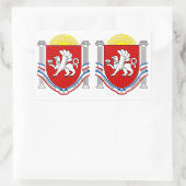 Sticker Rectangulaire QUATRE DOUBLE Emblème de Crimée (Sac)