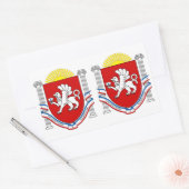 Sticker Rectangulaire QUATRE DOUBLE Emblème de Crimée (Enveloppe)