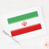 Sticker Rectangulaire QUATRE Drapeau actuel de l'Iran (Enveloppe)