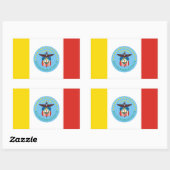 Sticker Rectangulaire QUATRE Drapeau de Columbus, Ohio (Feuille)