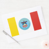 Sticker Rectangulaire QUATRE Drapeau de Columbus, Ohio (Enveloppe)