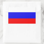 Sticker Rectangulaire QUATRE Drapeau de la Russie (Sac)