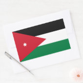Sticker Rectangulaire QUATRE Drapeau national de Jordanie (Enveloppe)