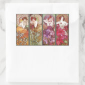 Sticker Rectangulaire Quatre Muchas floraux (Sac)