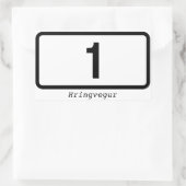 Sticker Rectangulaire QUATRE Ring Islande (Hringvegur) (Sac)
