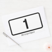Sticker Rectangulaire QUATRE Ring Islande (Hringvegur) (Enveloppe)