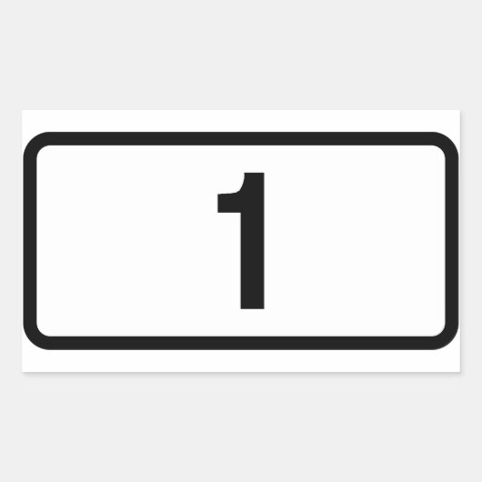 Sticker Rectangulaire QUATRE Route d'Islande 1 (Õjóðvegur 1) (Devant)