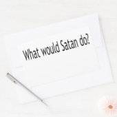 Sticker Rectangulaire Que ferait Satan ? (Enveloppe)
