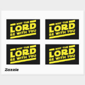 Sticker Rectangulaire Que l'Éternel soit avec toi (Feuille)