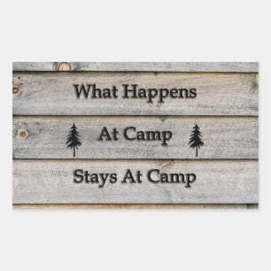 Sticker Rectangulaire Que se passe-t-il lors des séjours au camp