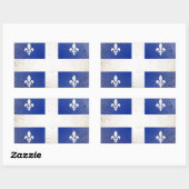 Sticker Rectangulaire Québec (Feuille)