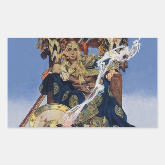 Sticker Rectangulaire Queen Maeve Warrior Princess Imaginaire Art (Devant)