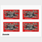 Sticker Rectangulaire Queen's Hotel (Nice) (Feuille)
