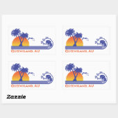 Sticker Rectangulaire Queensland Australie (Feuille)