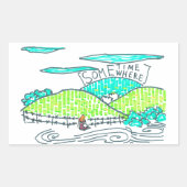 Sticker Rectangulaire Quelque part / Parfois (Devant)