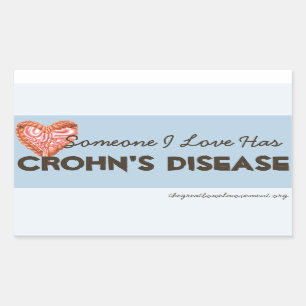 Sticker Rectangulaire Quelqu'un amour d'I a la maladie de Crohn
