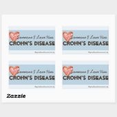 Sticker Rectangulaire Quelqu'un que j'aime a la maladie de Crohn (Feuille)