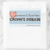 Sticker Rectangulaire Quelqu'un que j'aime a la maladie de Crohn (Sac)