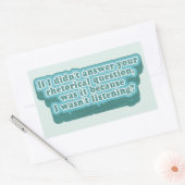 Sticker Rectangulaire Questions rhétoriques Grammaire amusante (Enveloppe)