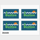 Sticker Rectangulaire Quetico Provincial Park Retro (Feuille)