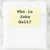 Sticker Rectangulaire Qui est John Galt ? (Sac)