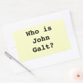 Sticker Rectangulaire Qui est John Galt ? (Enveloppe)