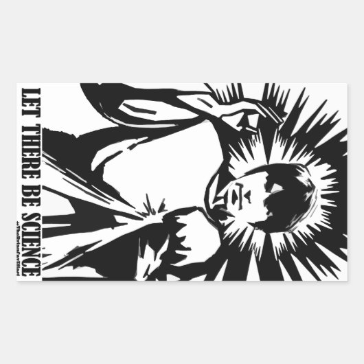 Sticker Rectangulaire Qu'il y ait la science (Devant)