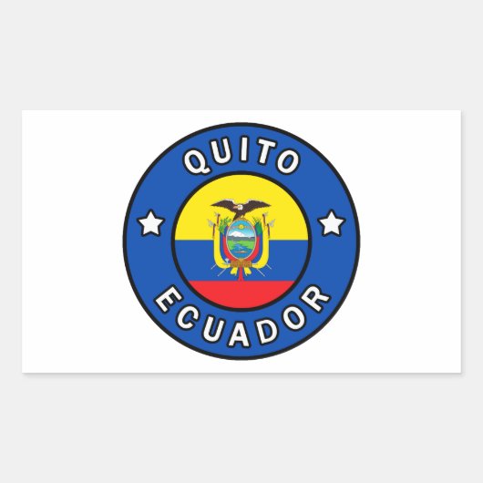 Sticker Rectangulaire Quito Équateur (Devant)