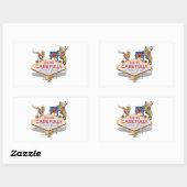 Sticker Rectangulaire Quitter Las Vegas (retour de l'Affiche de bienvenu (Feuille)