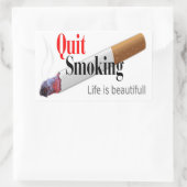STICKER RECTANGULAIRE QUITTER LE TABAGISME (Sac)
