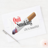 STICKER RECTANGULAIRE QUITTER LE TABAGISME (Enveloppe)
