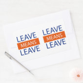 Sticker Rectangulaire Quitter Signifie Partir, Brexit Signifie Brexit (Enveloppe)