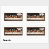 Sticker Rectangulaire Quoi, encore du poisson ? - Drôle de dernier repas (Feuille)