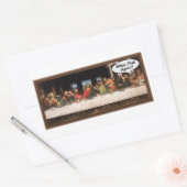 Sticker Rectangulaire Quoi, encore du poisson ? - Drôle de dernier repas (Enveloppe)
