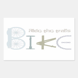 Sticker Rectangulaire Quota de sport de Ride the Trails Bike Graffiti