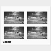 Sticker Rectangulaire Quota motivationnel: Everything you want is on... (Feuille)